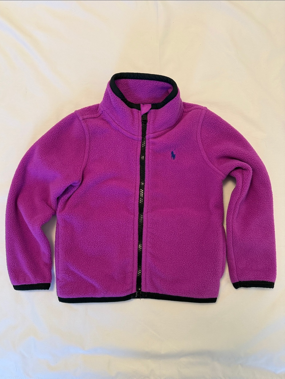Ralph Lauren Bright Purple Fleece Zip-Up Jacket